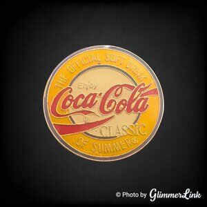 Vintage Coca-Cola Classic Enamel Pin Official Soft Drink of Summer 1990s